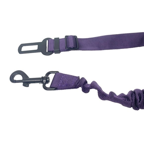 Dog Car Seat Belt Purple Retractable Harness Seat Belt For Dogs Pets - Picture 3 of 5